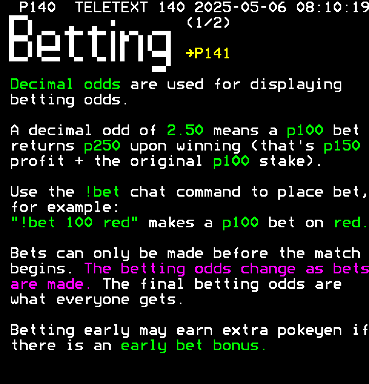 P140: betting 1