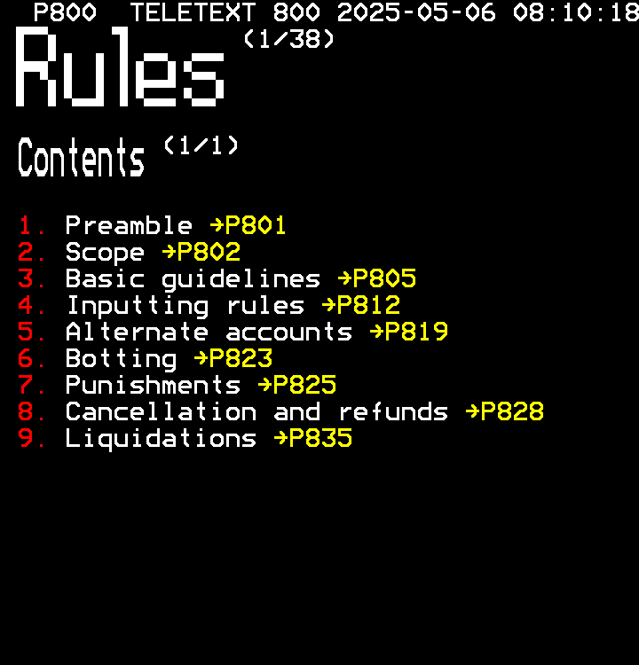 P800: rules contents