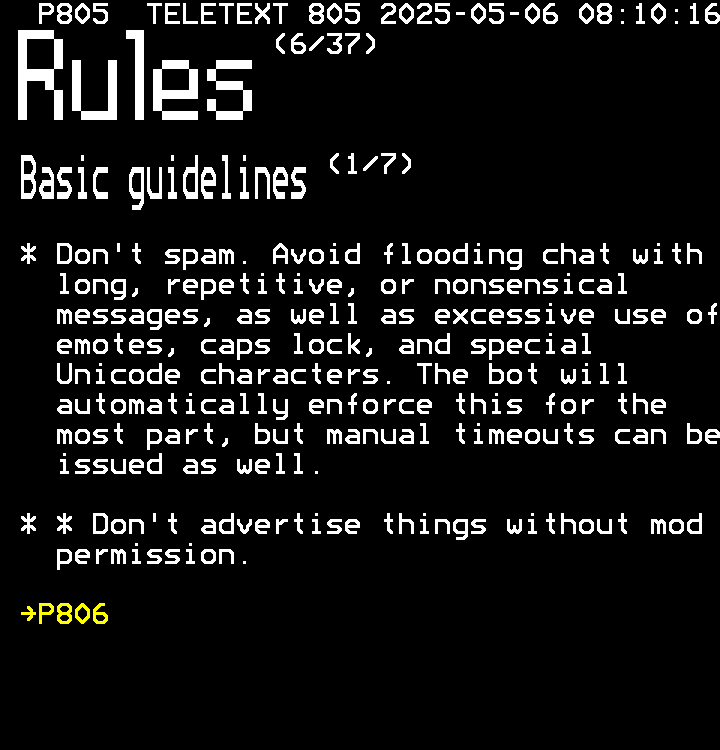 P805: rules