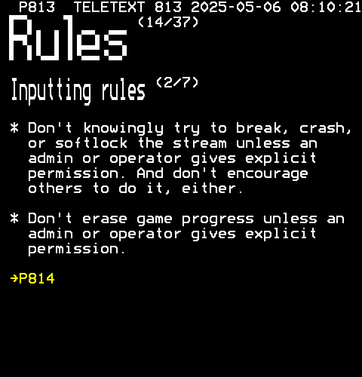 P813: rules