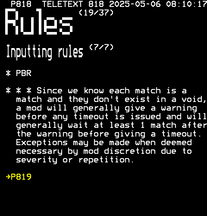 P818: rules
