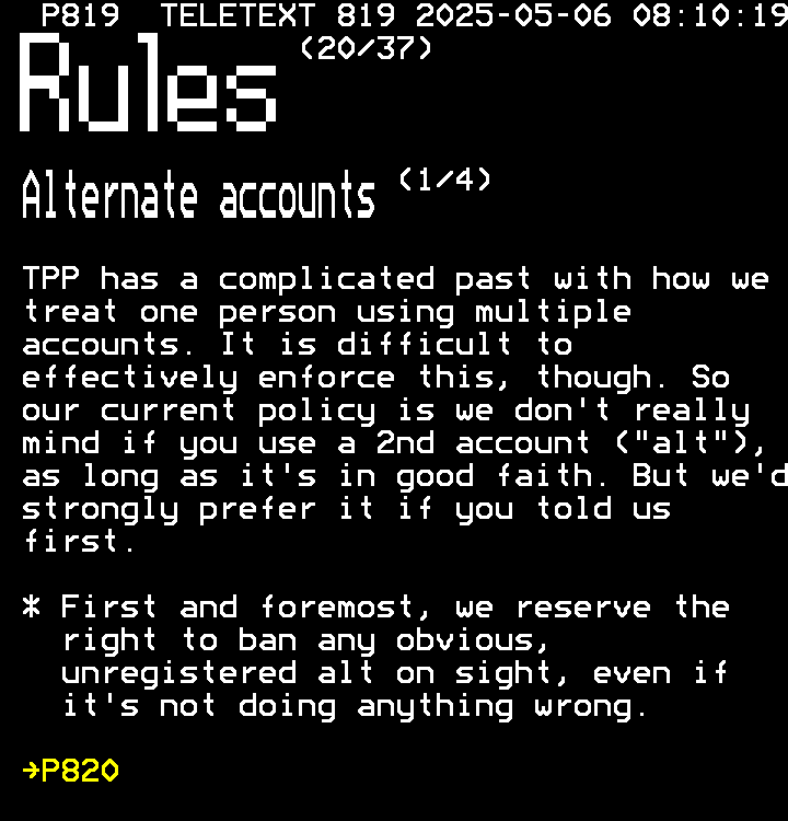 P819: rules