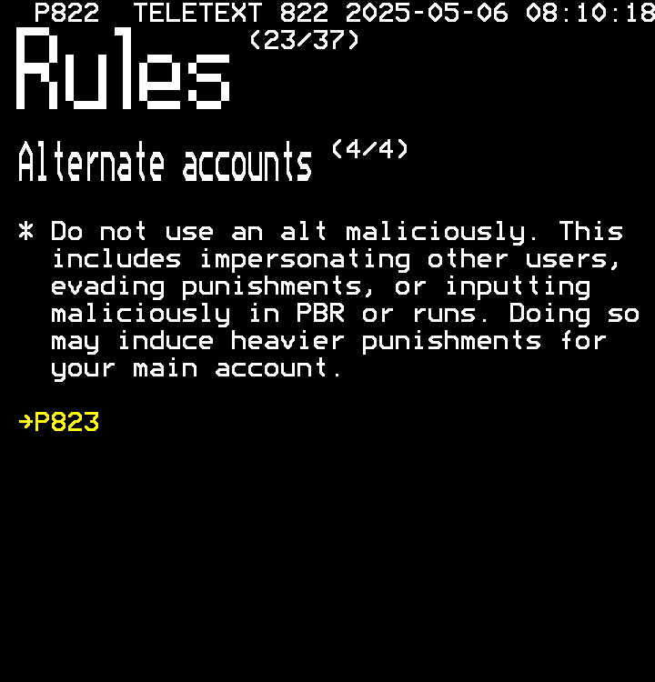P822: rules