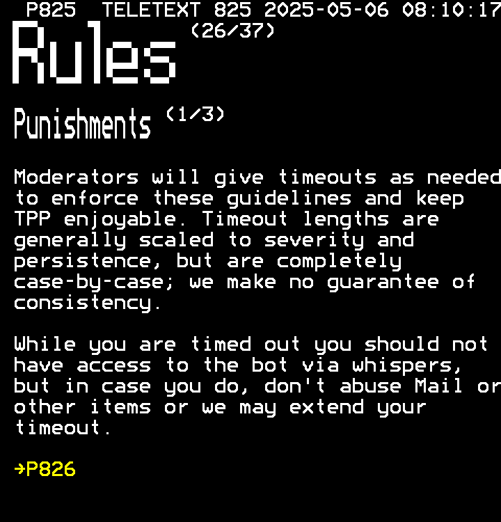 P825: rules