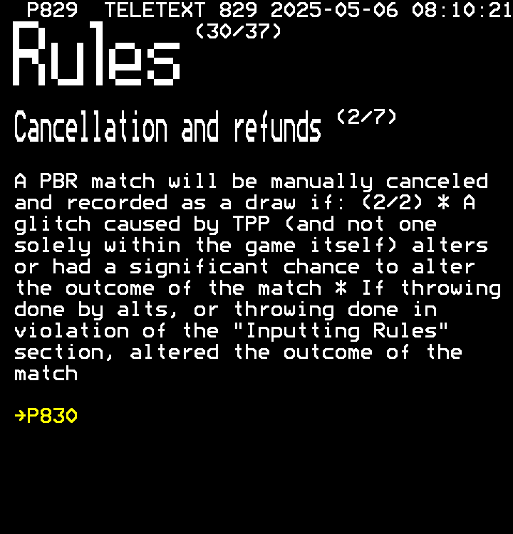 P829: rules